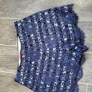 ANTHROPOLOGIE Cartonnier Womens Lace Shorts 0 Navy